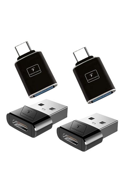 TrendiShop Set 4 OTG Adapters, TrendiShop®, Mix Type C to USB and USB to Type C