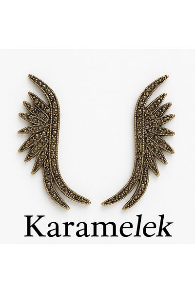 NİLYA Black Angel Earrings
