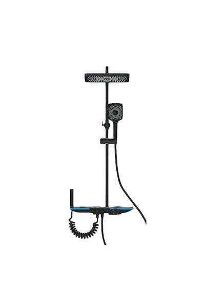 TrendiShop Set de Dus TrendiShop®, Termostatat, Montare pe Perete, Cu Cap de Dus Reglabil 80-115 cm, Afisaj LE