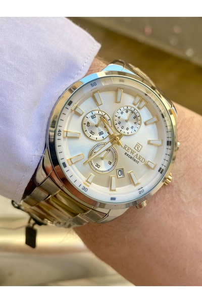 Reward Men's Wrist Watch Waterproof Steel Cord Functions Active Wristband Gift