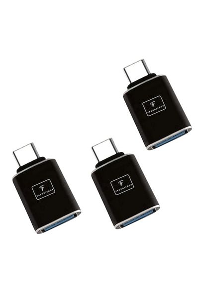 TrendiShop Set 3 adapters OTG, TrendiShop®, USB to Type C, compact and portable, compatible with Macbook, iPho