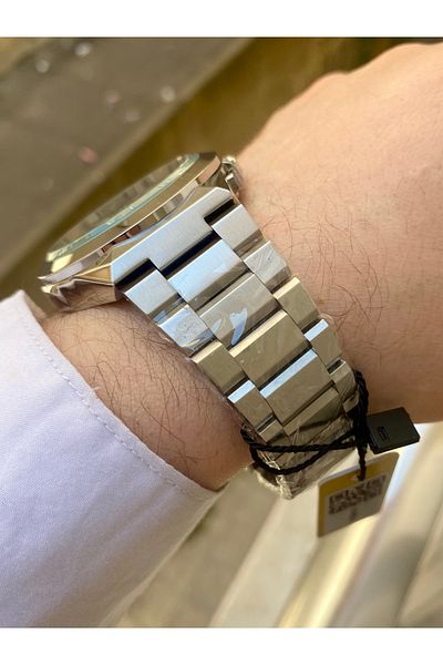 Reward Men's Wrist Watch Waterproof Silver Color Steel Cord Bracelet Gift