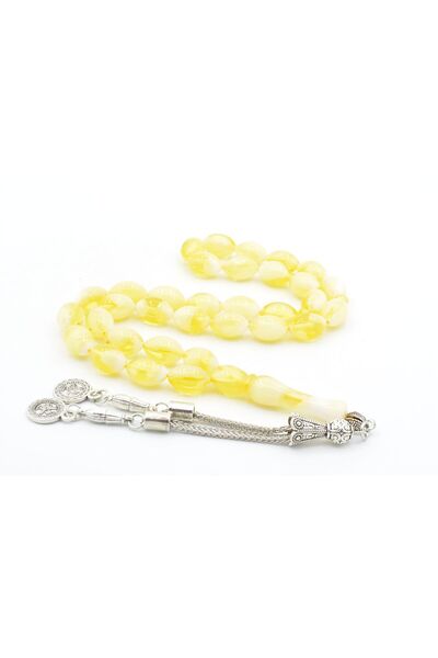 Murty99 Голям размер жълто-бели кехлибарени молитвени мъниста от Бейрут