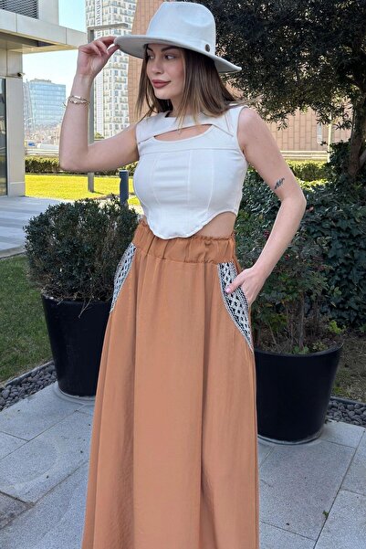 NEW LAVİVA Women's Straw Skirt - 700-3389