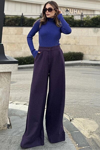 BEES JEANS Purple Women's Trousers - 700-3450