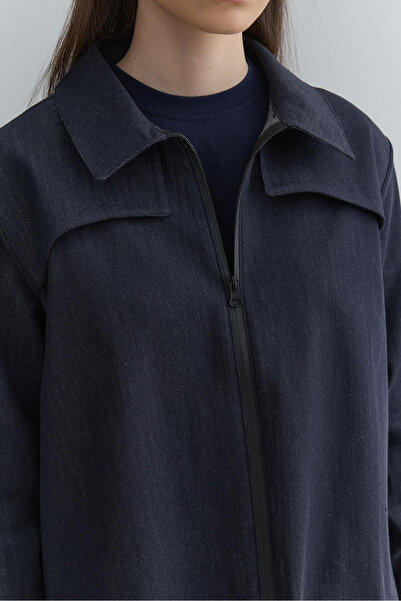 Fahhar Allerli Denim Jacket Navy Blue