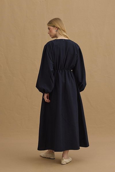 Fahhar Φόρεμα με κολάν στη μέση Navy Blue