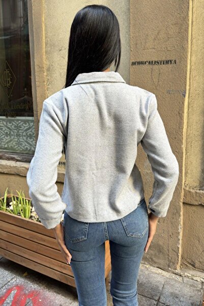 NEW LAVİVA Women's Gray Jacket - 700-3291