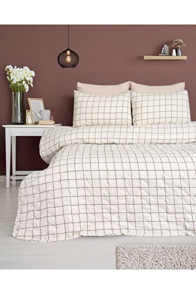 DAMIEN طقم مفرش سرير مبطن مزدوج من Ecose Lara (بدون ملاءة) مع 2 غطاء وسادة هدية