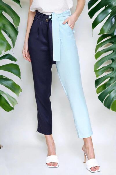BEES JEANS Pantaloni de damă bleumarin - 700-3133