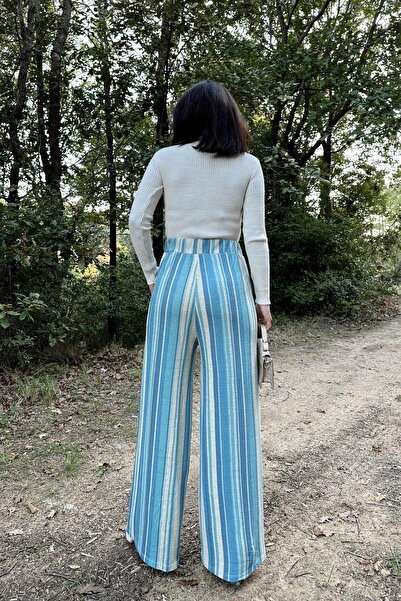 NEW LAVİVA Women's Blue Trousers - 700-3480