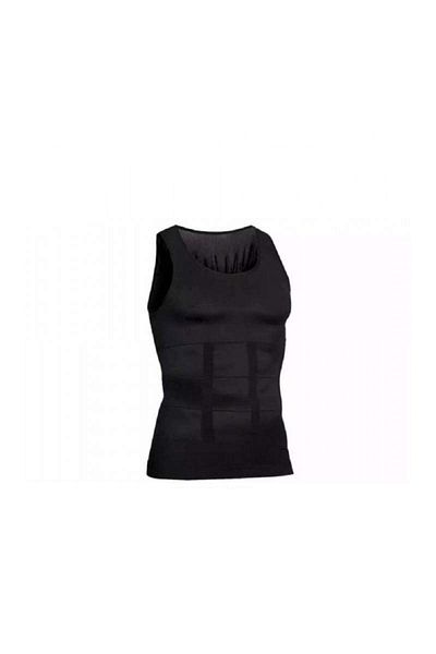 SIKS ® Corset modelator pentru slăbire pentru bărbați, negru, mărimea XL