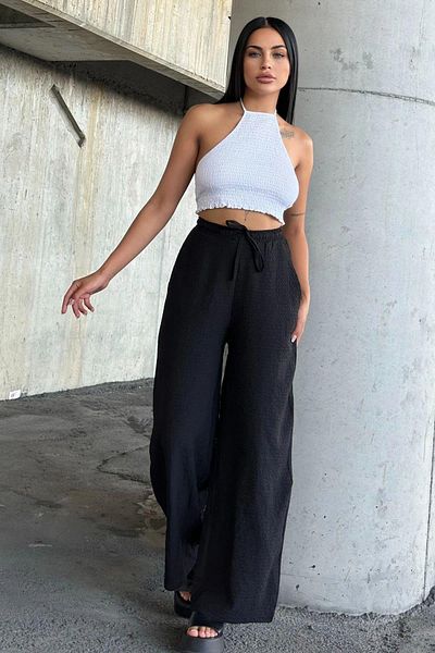 NEW LAVİVA Women's Black Pants - 700-3652