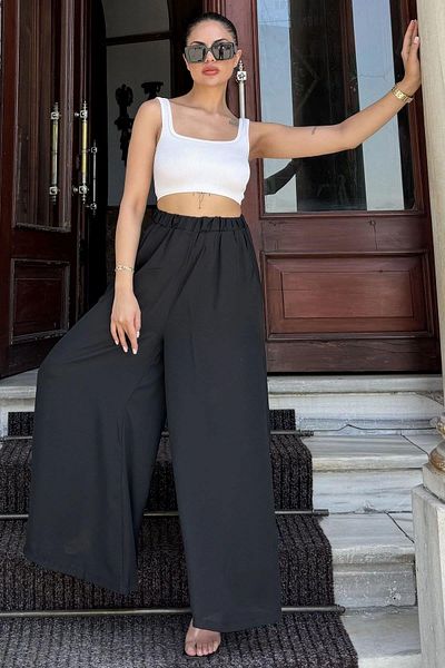 NEW LAVİVA Women's Black Trousers - 700-3222