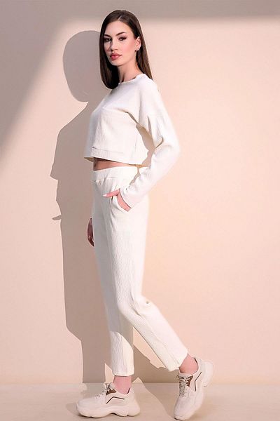 NEW LAVİVA Women's Ecru Trousers - 700-3273