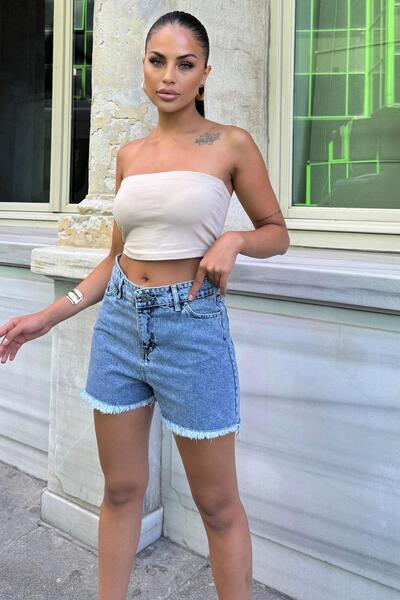 NEW LAVİVA Women's Blue Shorts - 700-Kt-0055