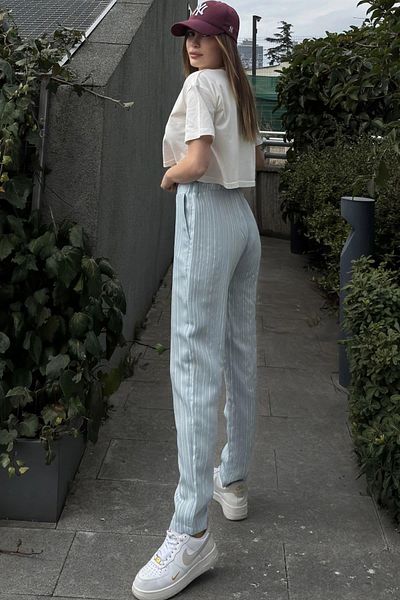 NEW LAVİVA Women's Blue Trousers - 700-3277