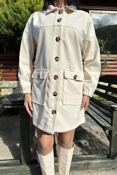 NEW LAVİVA Γυναικείο μπουφάν Gris Fleece - 700-3664