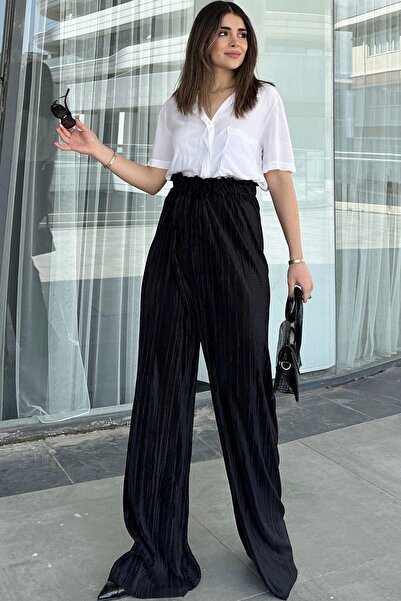 NEW LAVİVA Women's Black Trousers - 700-3578