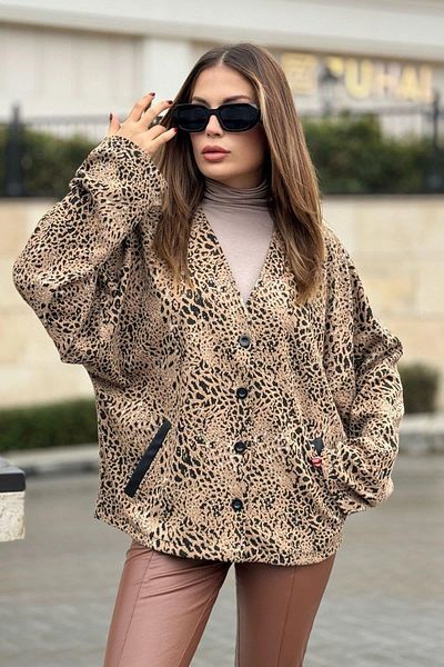 NEW LAVİVA Women's Leopard Jacket - 700-3509