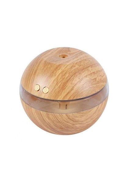 SIKS ® round humidifier for aromatherapy, essential oil diffuser, light wood color, 300 ml
