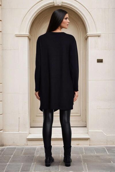 NEW LAVİVA Dámská černá tunika - 700-K4593