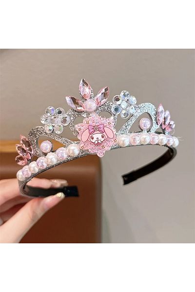 darko Sanrio Kuromi Melody Black Purple Crown Stone Hair Band Girl Child Kuromi Crown Gift Gift