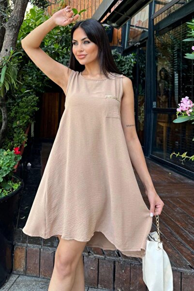 NEW LAVİVA Women's Beige Dress - 700-2887
