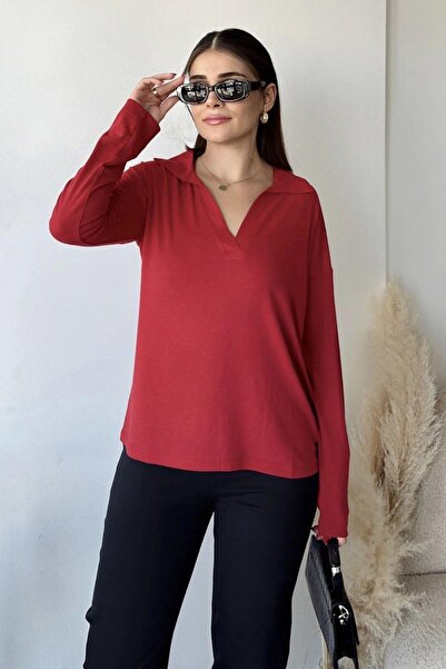 NEW LAVİVA Women's Red Polo - 700-2749
