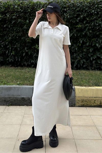 NEW LAVİVA Γυναικείο μακρύ φόρεμα casual - 700-3525
