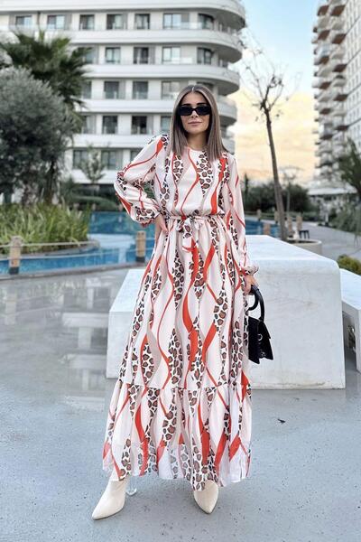 NEW LAVİVA Women's Long Dress - 700-3349