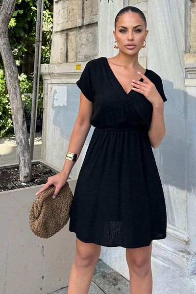 NEW LAVİVA Γυναικείο Μαύρο Φόρεμα - 700-3639
