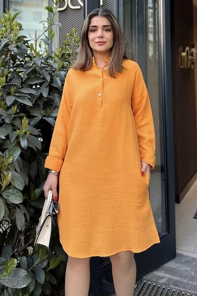 NEW LAVİVA Women's Mustard Skirt Dress - 700-3520