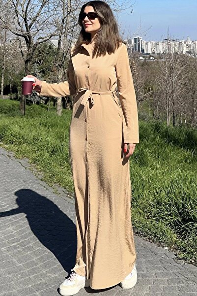 NEW LAVİVA Women's Beige Dress - 700-3576