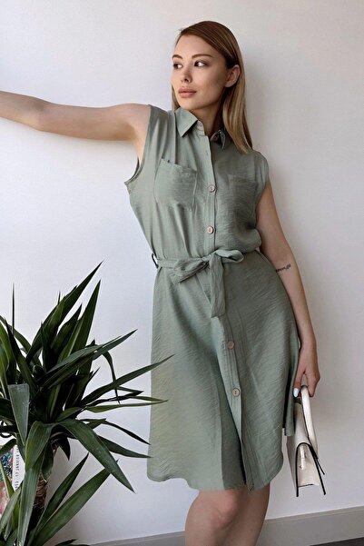 NEW LAVİVA Women's Khaki Dress - 700-2945