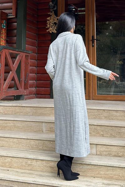 NEW LAVİVA Γυναικείο Γκρι Μακρύ Φόρεμα - 700-3660