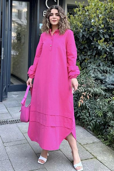 NEW LAVİVA Rochie fucsia pentru femei - 700-3517