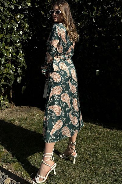 NEW LAVİVA Rochie verde pentru femei - 700-3236