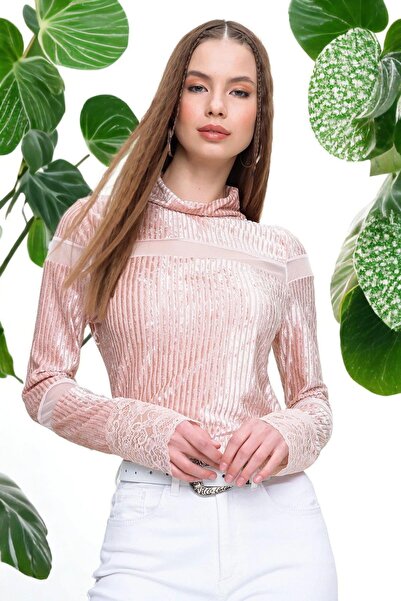 BEES JEANS Γυναικεία Μπλούζα Πούδρα - 700-2816