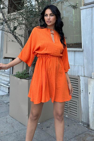NEW LAVİVA Rochie portocalie pentru femei - 700-3654