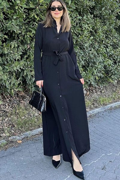 NEW LAVİVA Rochie neagră de damă - 700-3576