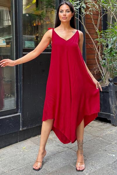 NEW LAVİVA Women's Burgundy Jumpsuit - 700-H5002