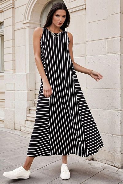 NEW LAVİVA Rochie neagră de damă - 700-K5325