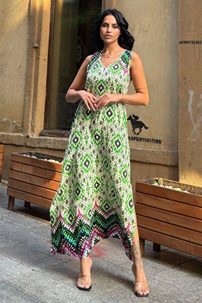 NEW LAVİVA Women's Green Dress - 700-3650