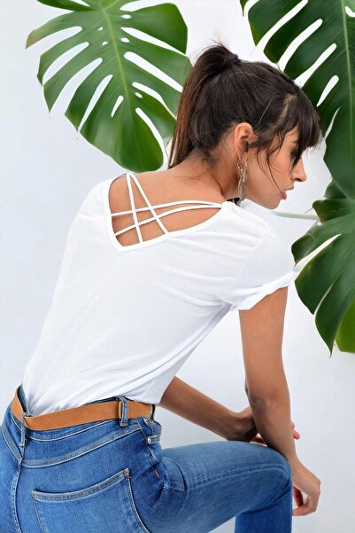BEES JEANS Bluză albă de damă - 700-T4011-1050