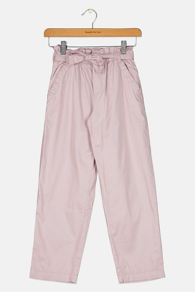 GAP Kids Girl Plain Belted Pants, Light Purple