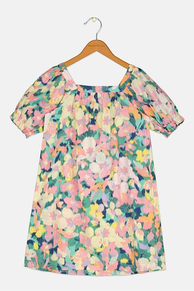GAP Kids Girl Floral Print Dress, Multicolor