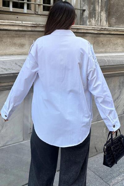 NEW LAVİVA Women's Casual White Shirt - 700-3519