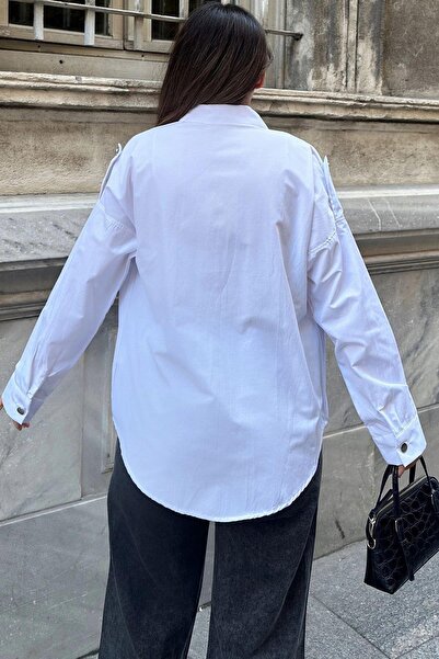 NEW LAVİVA Women's Casual White Shirt - 700-3519