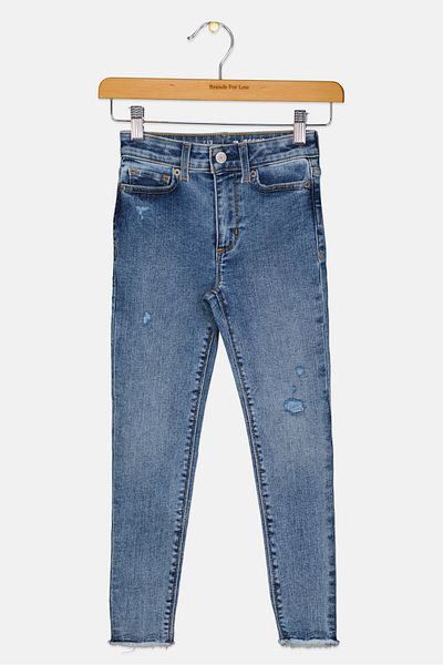 GAP Kids Girl Washed Stretchable Denim, Blue